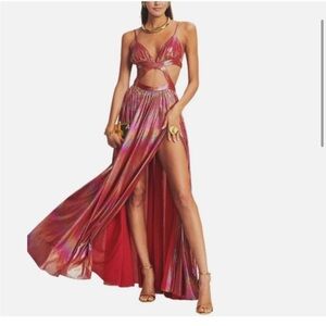 Retrofete sz XS Jett Rainbow Effect Maxi Dress